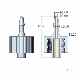 Luer through-panel fitting