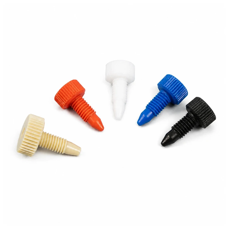 10-32 UNF HPLC Threaded Plugs, PP and PEEK, Multiple Models, gallery view 2 on white background