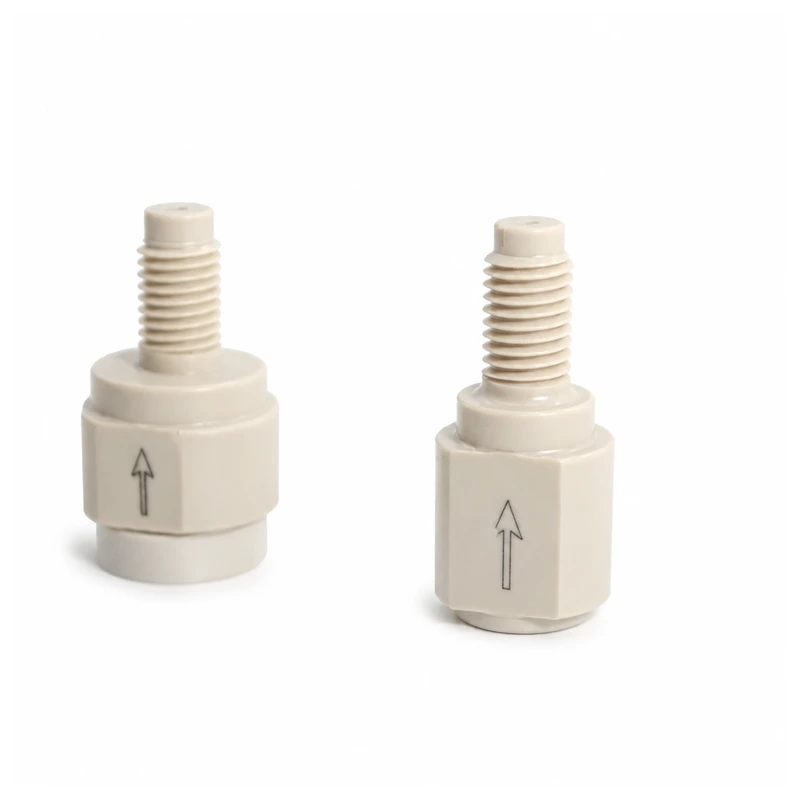 PEEK Check Valves for Microfluidic and Chromatography Systems, gallery view 1 on white background