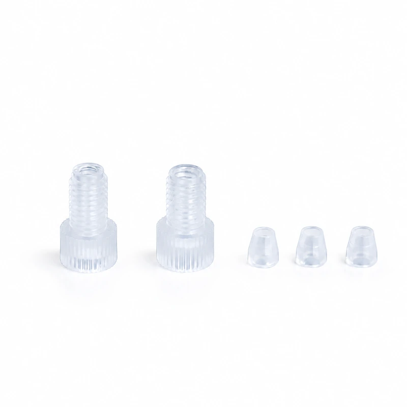 RZ03G white threaded conical fittings with translucent ferrules