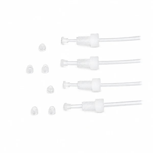 RZ03G fitting assemblies on clear tubing with separate ferrules