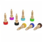 Eight RZCOLOR32 PEEK fittings with different colored collars