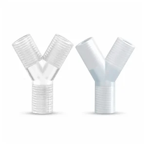 PP Female-Threaded Y Fittings, Multiple Materials, gallery view 2 on white background