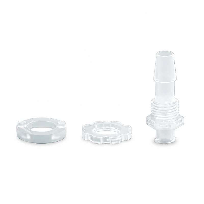 RZLUERPANEL male through-panel Luer fitting with retaining nuts