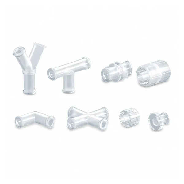 Assorted translucent RZLUERTEE Luer connector body forms