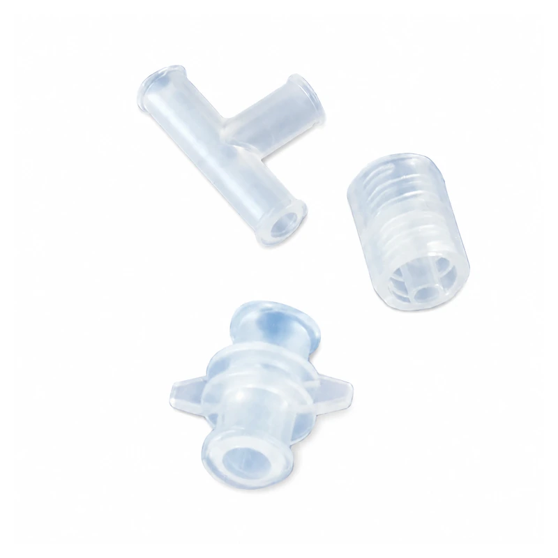 Translucent RZLUERTEE Luer adapters and multiway fittings