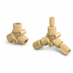Bare and assembled RZNY03 PEEK Y fittings