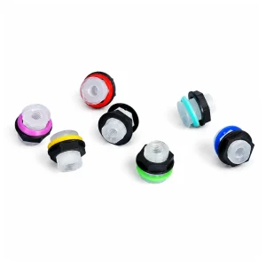 PP and PTFE Through-Panel Fitting Kits, Multiple Models, gallery view 1 on white background