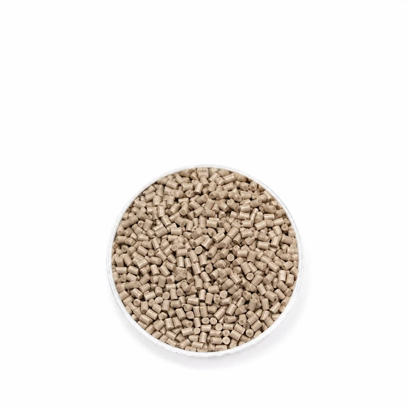 PEEK resin pellets shown for RZPB fitting material