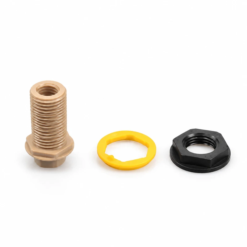 RZPB three-piece fitting body, anti-rotation cover and locknut