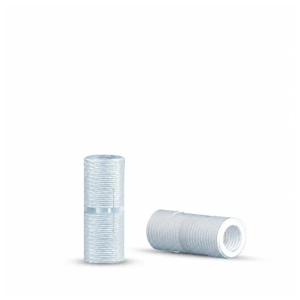 PP and PTFE Female-Threaded Straight Fittings, Multiple Materials, gallery view 2 on white background