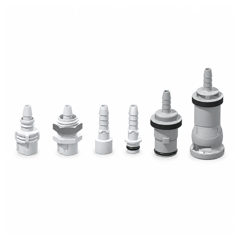 RZQUICKNS white gray and metal quick-disconnect coupler bodies