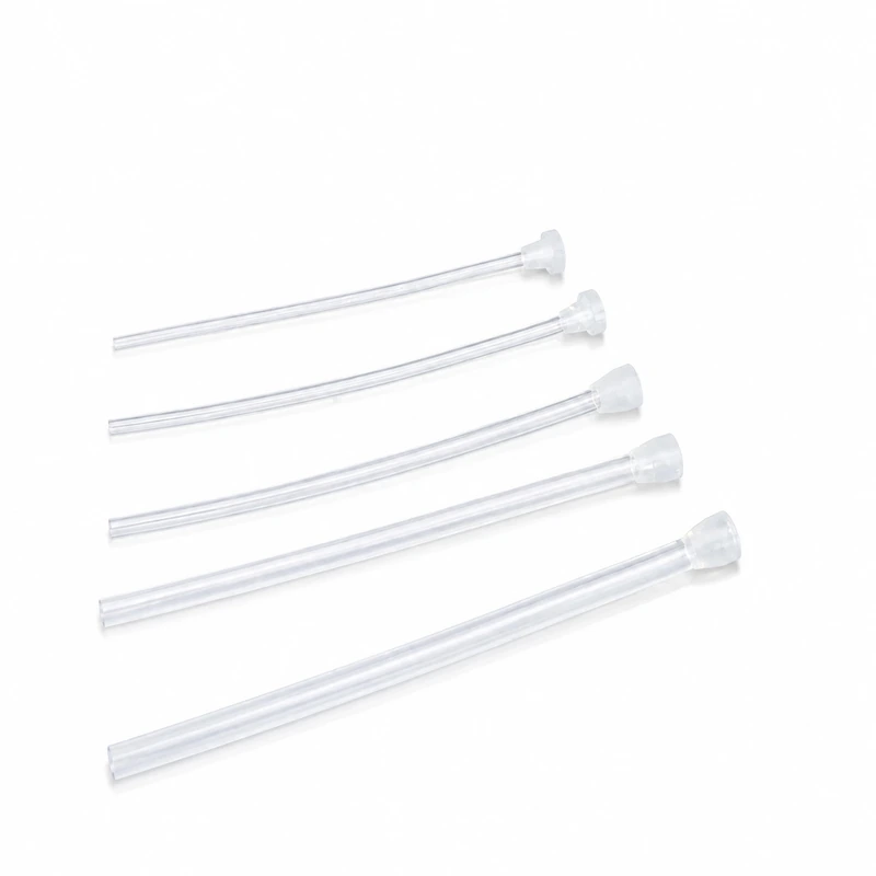 Five clear tubing assemblies with RZRING ferrules