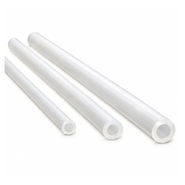 Three transparent RZSILICONEPUMP silicone tubes in different diameters