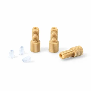 RZWF PEEK 10-32 UNF fittings with translucent ferrules