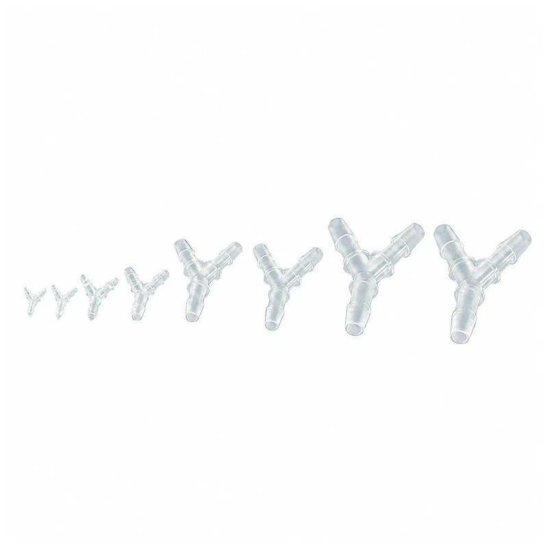 PP Y-Shaped Barbed Hose Fittings, Multiple Sizes, gallery view 2 on white background