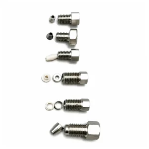 Stainless-Steel HPLC Compression Fittings, Ferrules and Plugs, gallery view 2 on white background