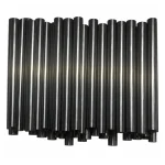 Black Polished Zirconia Ceramic Rods, 100 mm and 150 mm Lengths, gallery view 1, centered on white background