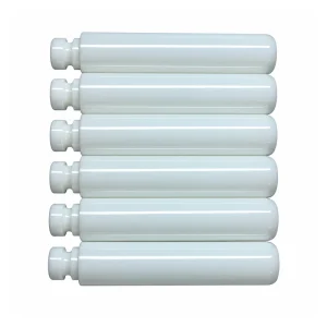 White Zirconia Ceramic Shaped Shaft and Plunger, gallery view 1, centered on white background