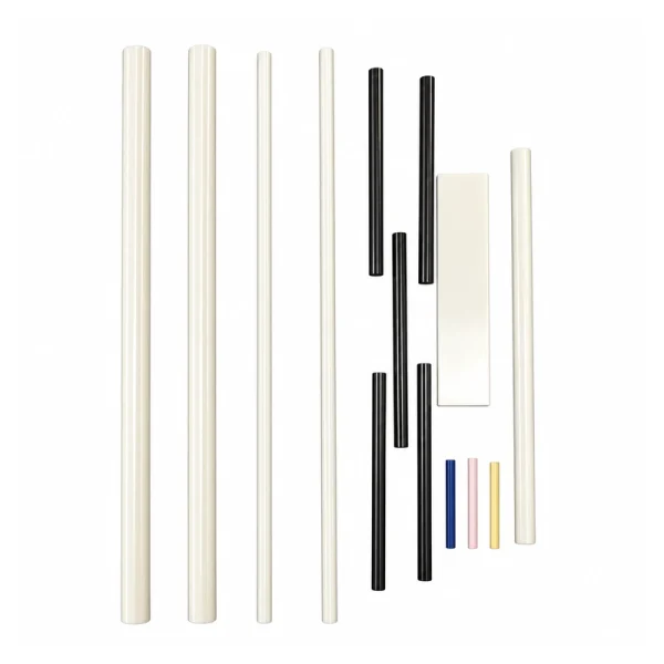 Black Zirconia Ceramic Solid Rod, gallery view 1, centered on white background