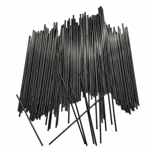 Black Zirconia Ceramic Rods, 0.85 mm and 1.0 mm Diameter, 50 mm Length, gallery view 1, centered on white background