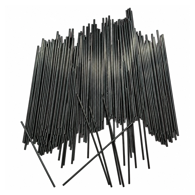 Black Zirconia Ceramic Rods, 0.85 mm and 1.0 mm Diameter, 50 mm Length, gallery view 1, centered on white background