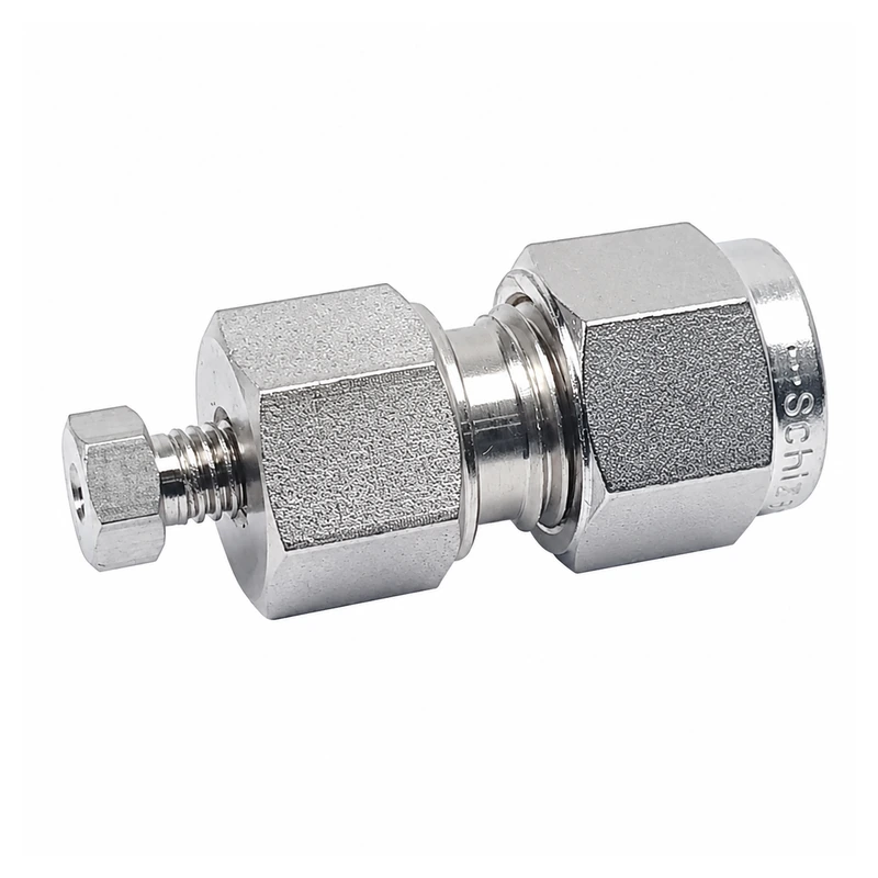 1/16 in Screw-Type HPLC Straight Adapters to Tube Ferrules, Multiple Sizes, gallery view 1 on white background