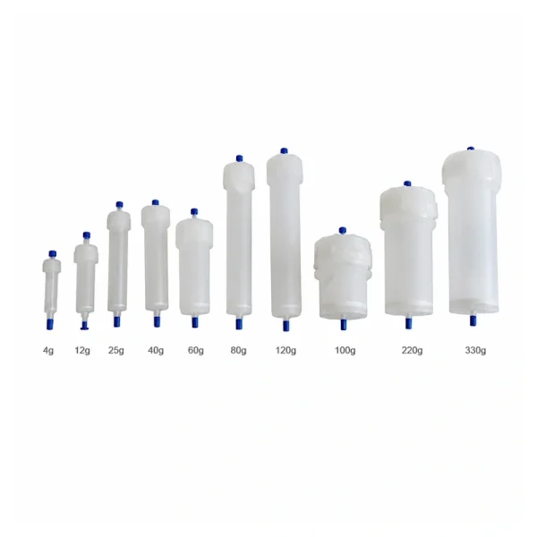 01 Medium- and low-pressure chromatography empty columns in ten source sizes
