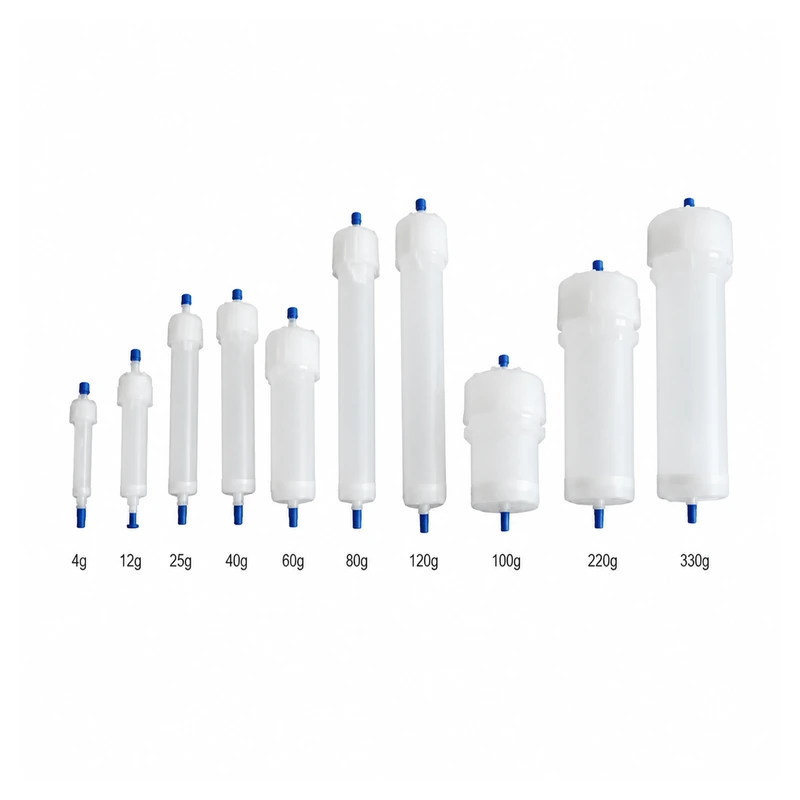 Medium- and Low-Pressure Chromatography Empty Columns, 8-539 mL, gallery view 1 on white background