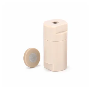 4.6# PEEK HPLC inline filter housing and frit on white background
