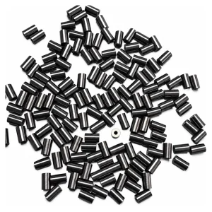 Black Zirconia Ceramic Tube, 0.7 mm Bore, 1.8 mm OD, 6 mm Height, gallery view 1, centered on white background