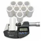 Polished Zirconia Ceramic Plunger Tube, 24 mm OD, 18 mm ID, 48 mm Length, gallery view 2, centered on white background