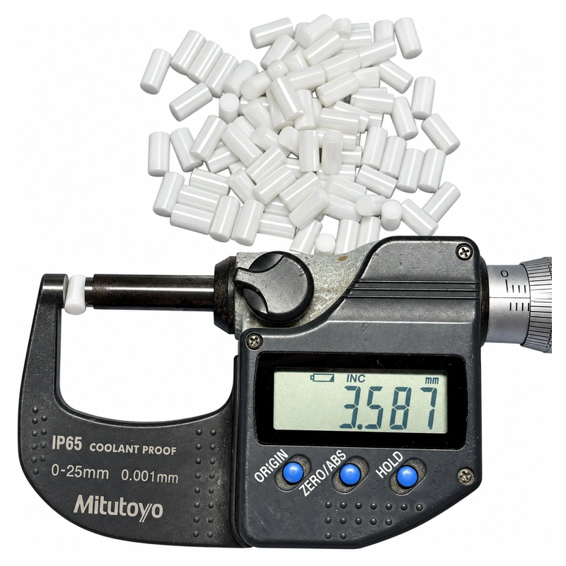 Zirconia Ceramic Positioning Pins, 3.6 mm OD and 6.85 mm Length, gallery view 2, centered on white background