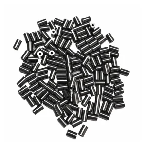 Black Zirconia Ceramic Tube, 0.7 mm Bore, 1.8 mm OD, 6 mm Height, gallery view 2, centered on white background