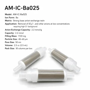 Ion-chromatography pretreatment column, Ba, 2.5 cc, 50 columns per box, AM-IC-Ba025