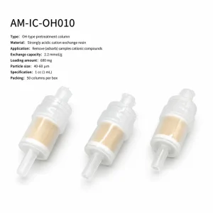Ion-chromatography pretreatment column, OH, 1 cc, 50 columns per box, AM-IC-OH010