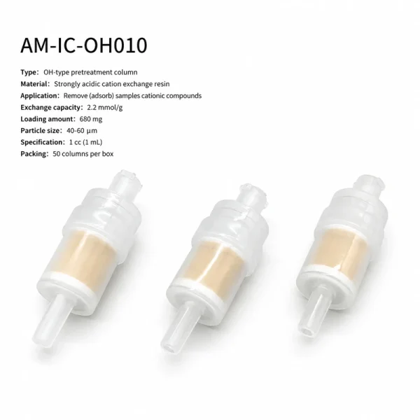 Ion-chromatography pretreatment column, OH, 1 cc, 50 columns per box, AM-IC-OH010