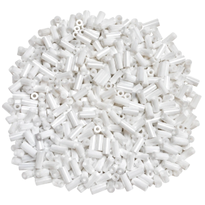 Assorted hollow zirconia ceramic tubes viewed from the bore ends