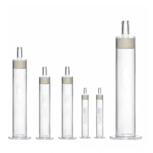 MCX mixed-mode cation-exchange SPE columns in multiple sizes on white background
