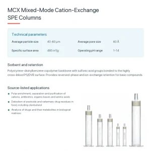 MCX SPE column technical parameters and applications in English