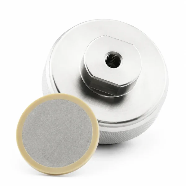 20# preparative HPLC inline filter housing and frit assembly on white background